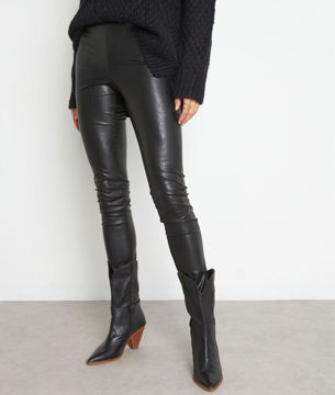 Picture of DAKOTA BLACK IMITATION-LEATHER LEGGINGS